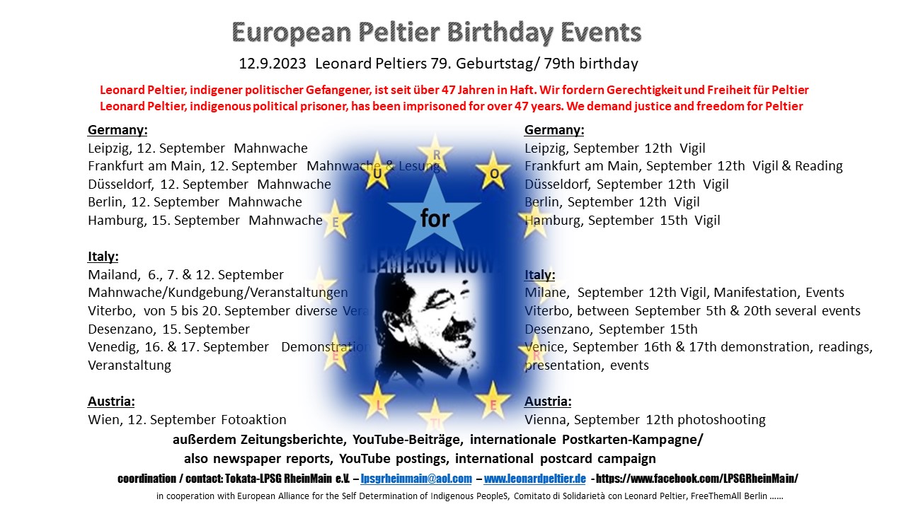 Kundegebung Berlin Leonard Peltier vom 12.09.2023